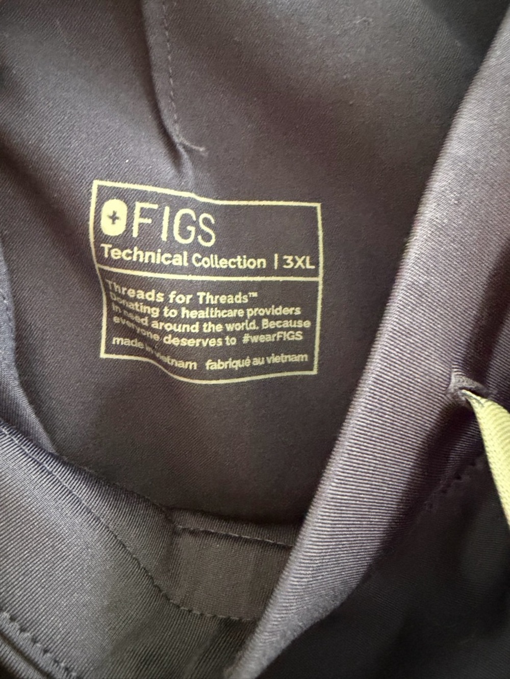 Figs men’s Navy Jogger Pants with Light Blue Drawstring - Picture 4 of 4